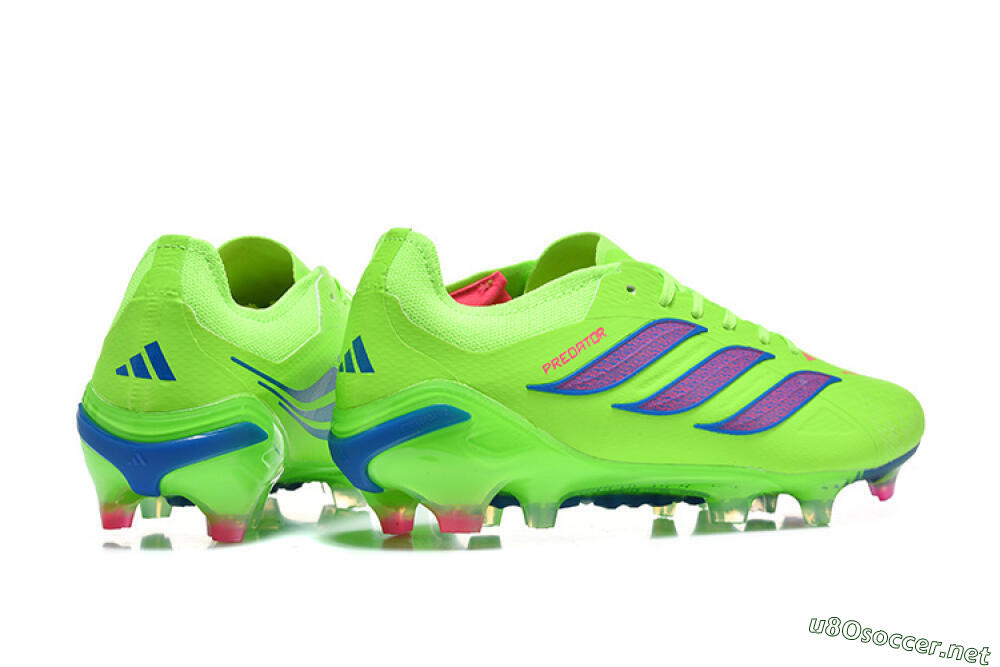 Men's Adidas Predator 26 Elite FG Football Boots - Green/Electric Green/Striking Blue 9