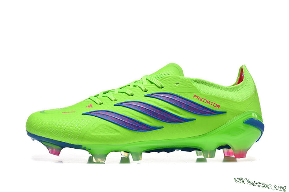 Men's Adidas Predator 26 Elite FG Football Boots - Green/Electric Green/Striking Blue 0