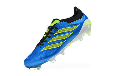 Men's Adidas Predator 26 Elite FG Football Boots - Blue/Electric Blue/Neon Green