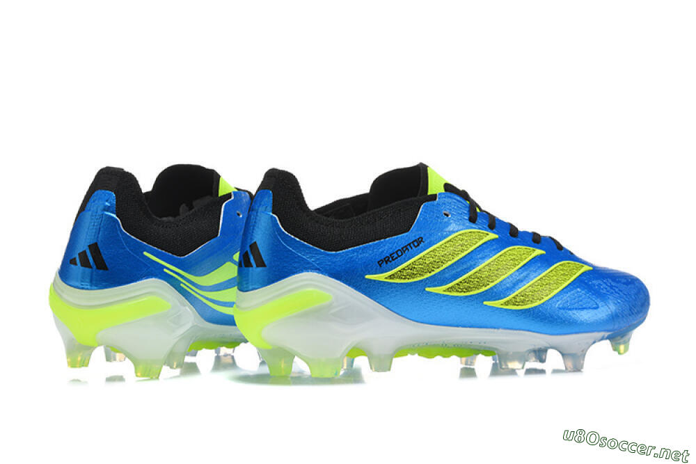 Men's Adidas Predator 26 Elite FG Football Boots - Blue/Electric Blue/Neon Green 9