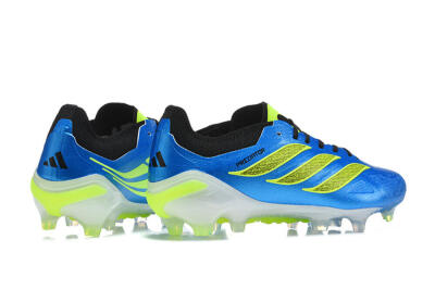Men's Adidas Predator 26 Elite FG Football Boots - Blue/Electric Blue/Neon Green