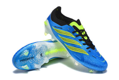 Men's Adidas Predator 26 Elite FG Football Boots - Blue/Electric Blue/Neon Green