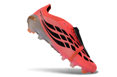 Unisex Adidas Predator 26 Elite Fold-Over Tongue FG Football Boots - Pink/Electric Pink/Black
