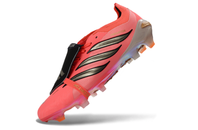 Unisex Adidas Predator 26 Elite Fold-Over Tongue FG Football Boots - Pink/Electric Pink/Black