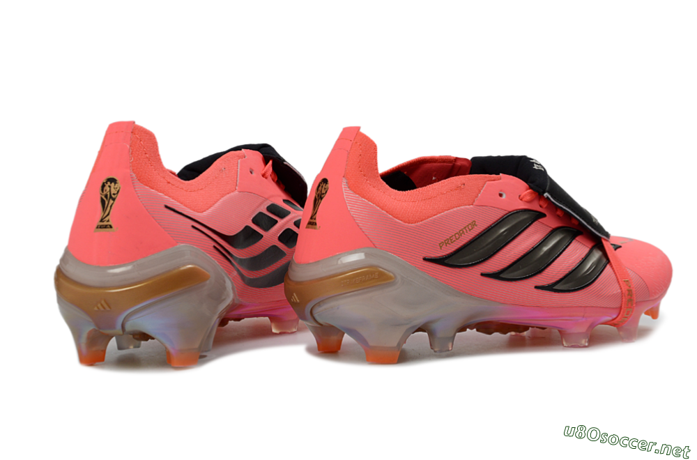 Unisex Adidas Predator 26 Elite Fold-Over Tongue FG Football Boots - Pink/Electric Pink/Black 7