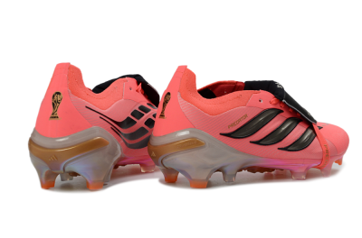 Unisex Adidas Predator 26 Elite Fold-Over Tongue FG Football Boots - Pink/Electric Pink/Black