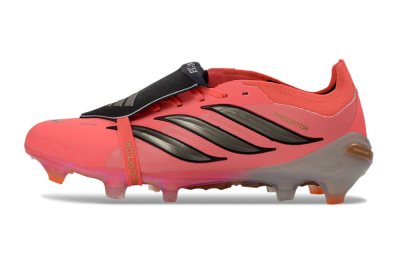 Unisex Adidas Predator 26 Elite Fold-Over Tongue FG Football Boots - Pink/Electric Pink/Black