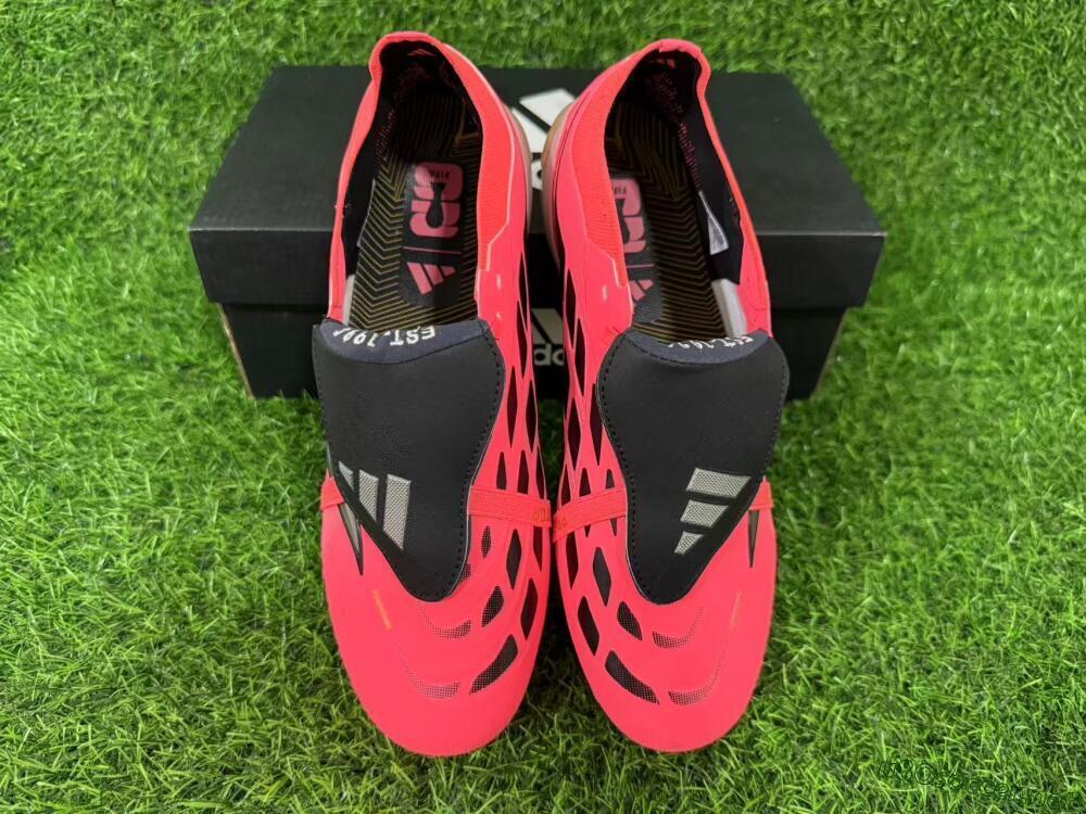Unisex Adidas Predator 26 Elite Fold-Over Tongue FG Football Boots - Pink/Electric Pink/Black