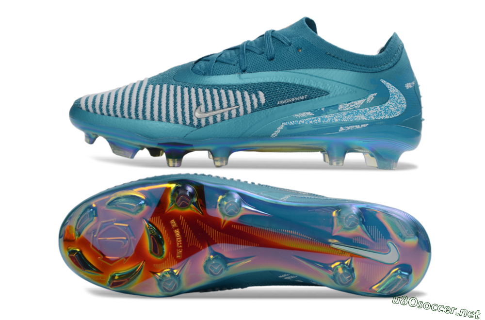 Unisex Nike Phantom 6 Elite Low FG Football Boots - Teal/Oceanic Teal/Silver Mist 1
