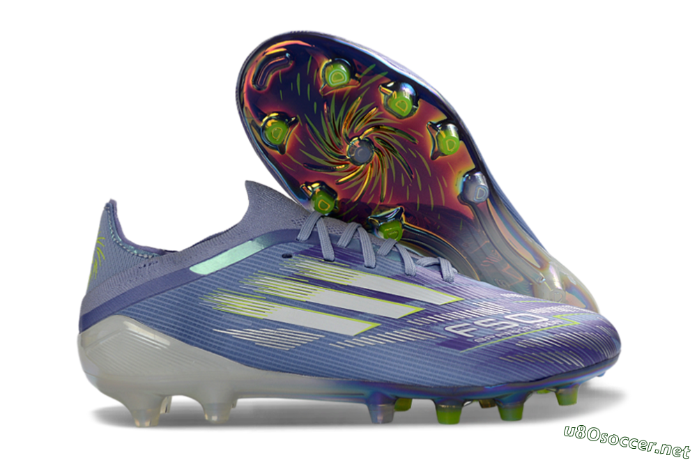 Men's Adidas F50 Pro FG Football Boots - Blue/Iridescent Yellow/Lime Green 2