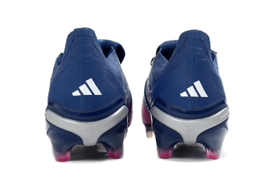 Unisex Adidas Predator 26 Elite Fold-Over Tongue FG Football Boots - Navy/Vibrant Pink/Deep Blue