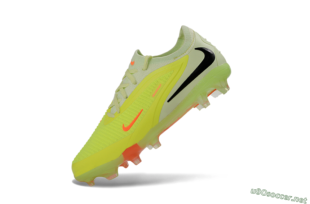 Kids Nike Phantom 6 Elite Low FG Football Boots - Yellow/Neon Green/Fluorescent Orange 4