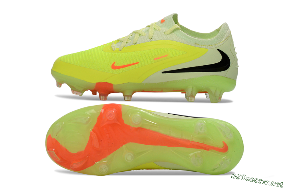 Kids Nike Phantom 6 Elite Low FG Football Boots - Yellow/Neon Green/Fluorescent Orange 1