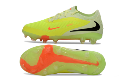 Kids Nike Phantom 6 Elite Low FG Football Boots - Yellow/Neon Green/Fluorescent Orange