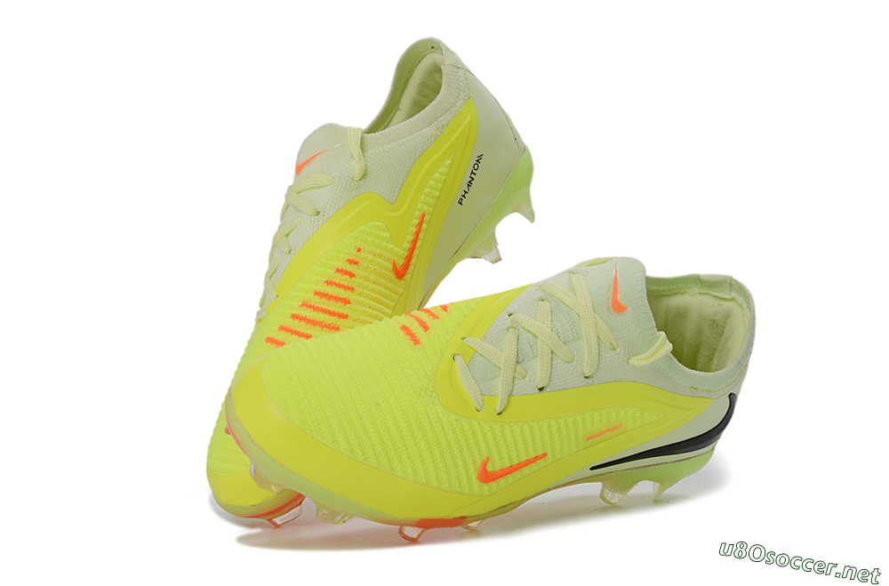 Kids Nike Phantom 6 Elite Low FG Football Boots - Yellow/Neon Green/Fluorescent Orange 0