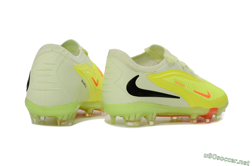 Kids Nike Phantom 6 Elite Low FG Football Boots - Yellow/Neon Green/Fluorescent Orange 6