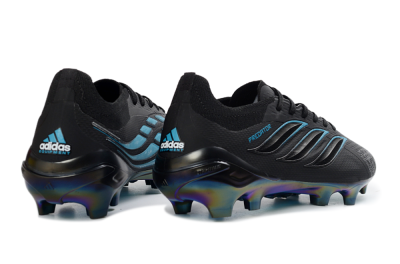 Unisex Adidas Predator 26 Elite FG Football Boots - Black/Electric Blue/Rainbow Iridescent