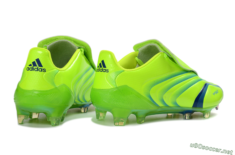 Men's Adidas F50 Elite FG Football Boots - Green/Electric Green/Blue Accent 6