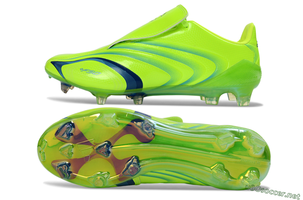 Men's Adidas F50 Elite FG Football Boots - Green/Electric Green/Blue Accent 1