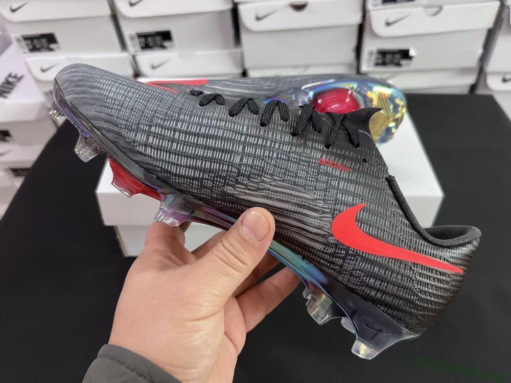 Unisex Nike Air Zoom Mercurial Superfly 11 FG Football Boots - Black/Vibrant Orange/Rainbow Burst