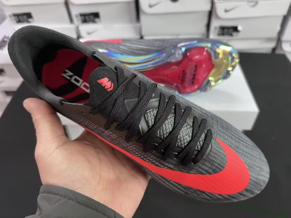 Unisex Nike Air Zoom Mercurial Superfly 11 FG Football Boots - Black/Vibrant Orange/Rainbow Burst