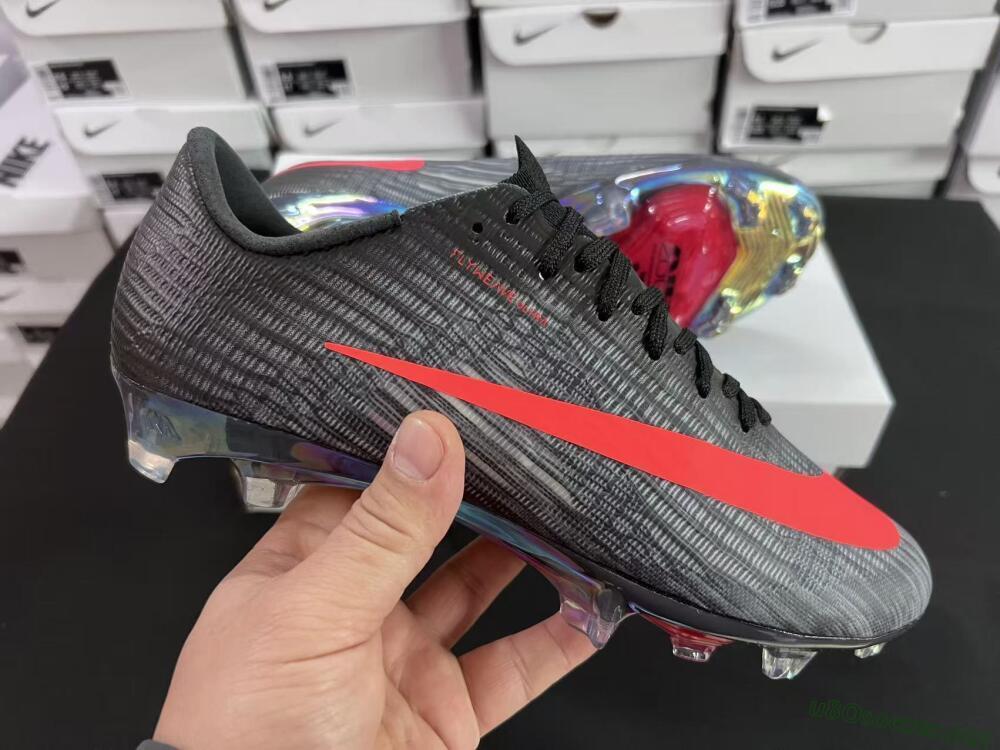 Unisex Nike Air Zoom Mercurial Superfly 11 FG Football Boots - Black/Vibrant Orange/Rainbow Burst