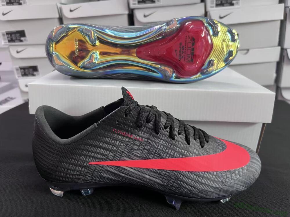 Unisex Nike Air Zoom Mercurial Superfly 11 FG Football Boots - Black/Vibrant Orange/Rainbow Burst