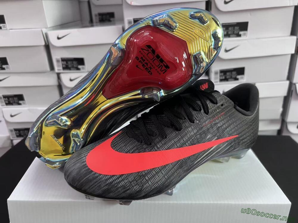 Unisex Nike Air Zoom Mercurial Superfly 11 FG Football Boots - Black/Vibrant Orange/Rainbow Burst