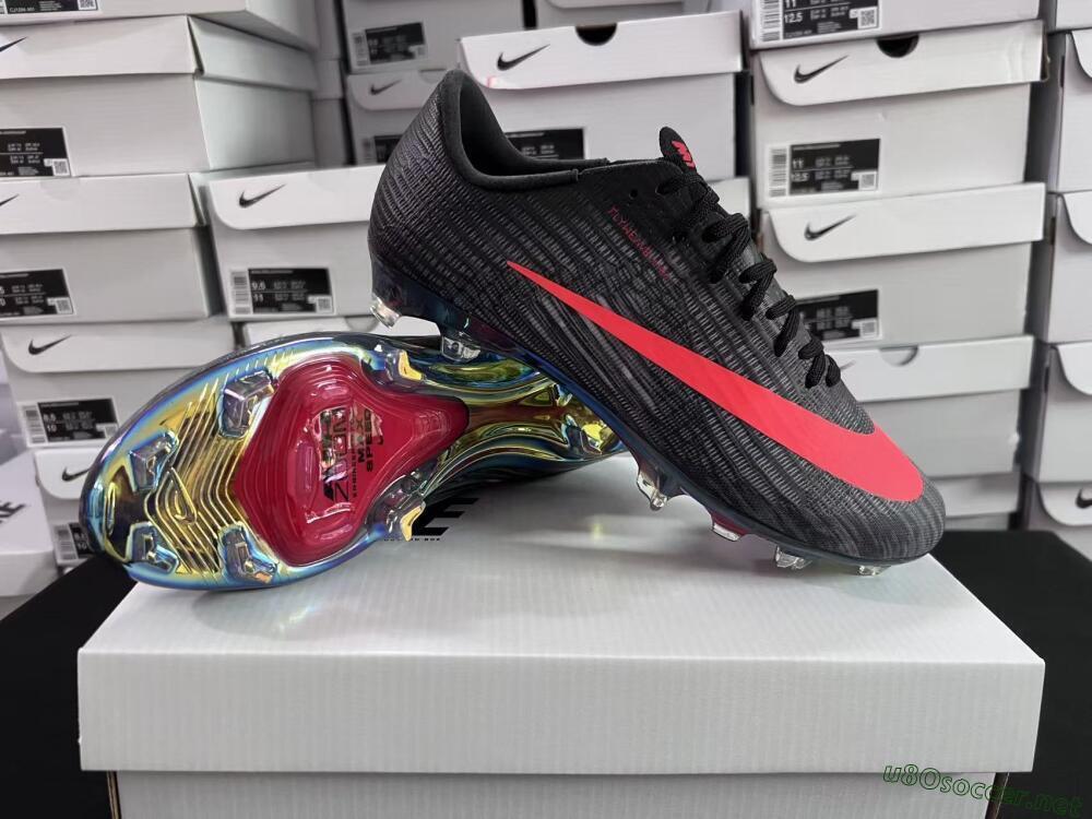 Unisex Nike Air Zoom Mercurial Superfly 11 FG Football Boots - Black/Vibrant Orange/Rainbow Burst