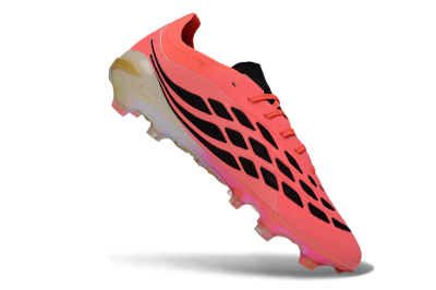 Unisex Adidas Predator 26 Elite FG Football Boots - Pink/Sunny Coral/Gleaming Gold