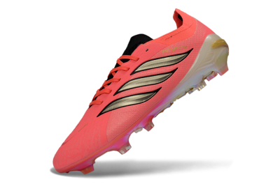 Unisex Adidas Predator 26 Elite FG Football Boots - Pink/Sunny Coral/Gleaming Gold