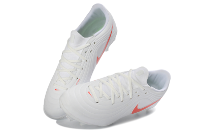 Men's Nike Tiempo Legend 10 Elite FG Football Boots - White/Coral Red/Deep Blue