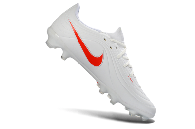Men's Nike Tiempo Legend 10 Elite FG Football Boots - White/Coral Red/Deep Blue