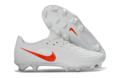 Men's Nike Tiempo Legend 10 Elite FG Football Boots - White/Coral Red/Deep Blue