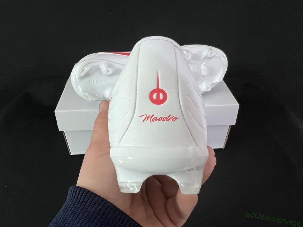 Men's Nike Tiempo Legend 10 Elite FG Football Boots - White/Coral Red/Deep Blue