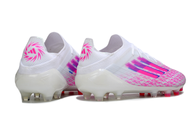 Men's Adidas F50 Elite AG Football Boots - White/Neon Pink/Blue