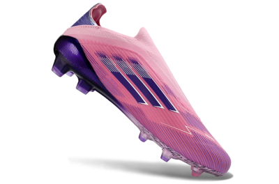 Men's Adidas F50 Elite Laceless FG Football Boots - Pink/Vibrant Violet/Soft Lavender