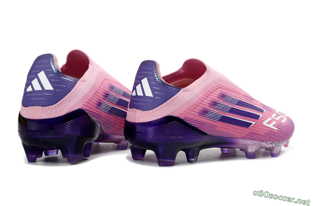Men's Adidas F50 Elite Laceless FG Football Boots - Pink/Vibrant Violet/Soft Lavender 7