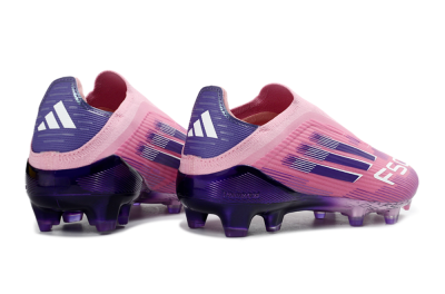 Men's Adidas F50 Elite Laceless FG Football Boots - Pink/Vibrant Violet/Soft Lavender