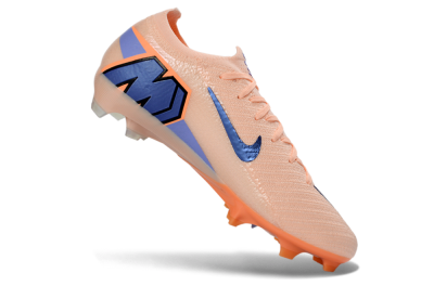 Unisex Nike Air Zoom Mercurial Vapor 16 Elite FG Football Boots - Peach/Navy Blue/Orange