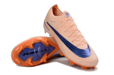 Unisex Nike Air Zoom Mercurial Vapor 16 Elite FG Football Boots - Peach/Navy Blue/Orange
