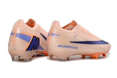 Unisex Nike Air Zoom Mercurial Vapor 16 Elite FG Football Boots - Peach/Navy Blue/Orange