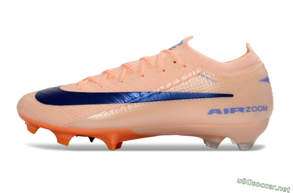 Unisex Nike Air Zoom Mercurial Vapor 16 Elite FG Football Boots - Peach/Navy Blue/Orange 0