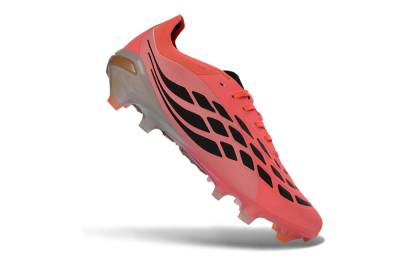 Unisex Adidas Predator 26 Elite FG Football Boots - Pink/Vibrant Coral/Steel Gray