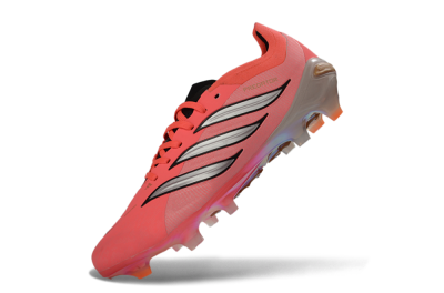 Unisex Adidas Predator 26 Elite FG Football Boots - Pink/Vibrant Coral/Steel Gray