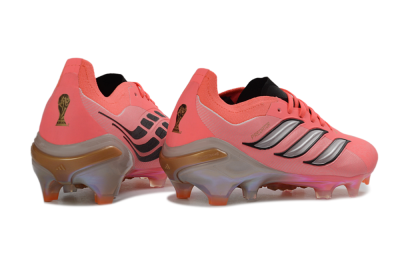 Unisex Adidas Predator 26 Elite FG Football Boots - Pink/Vibrant Coral/Steel Gray
