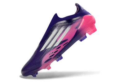Unisex Adidas F50 Elite Laceless FG Football Boots - Purple/Vibrant Pink/Deep Purple