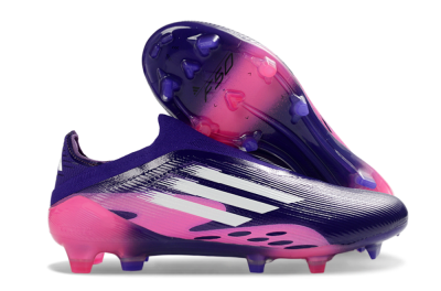 Unisex Adidas F50 Elite Laceless FG Football Boots - Purple/Vibrant Pink/Deep Purple