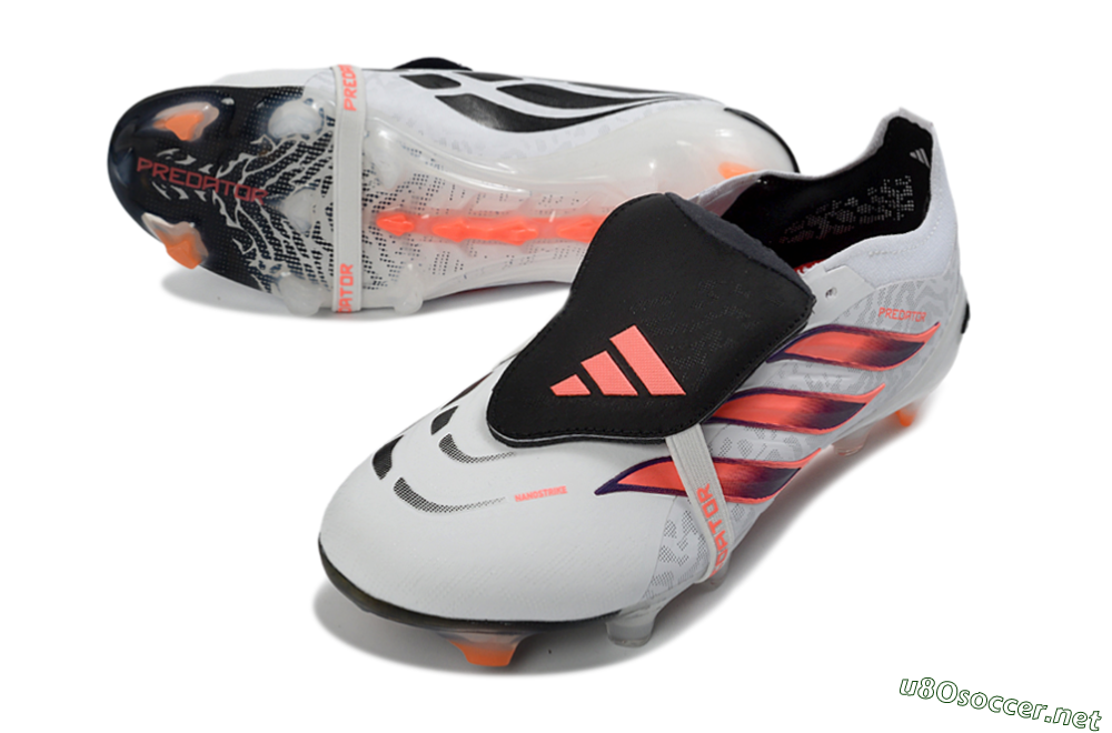 Unisex Adidas Predator 26 Elite Fold-Over Tongue FG Football Boots - White/Electric Pink/Deep Purple 3