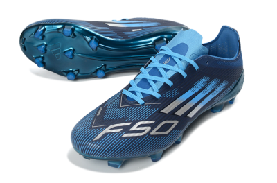 Unisex Adidas F50 Elite FG Football Boots - Blue/Deep Ocean/Sky Blue